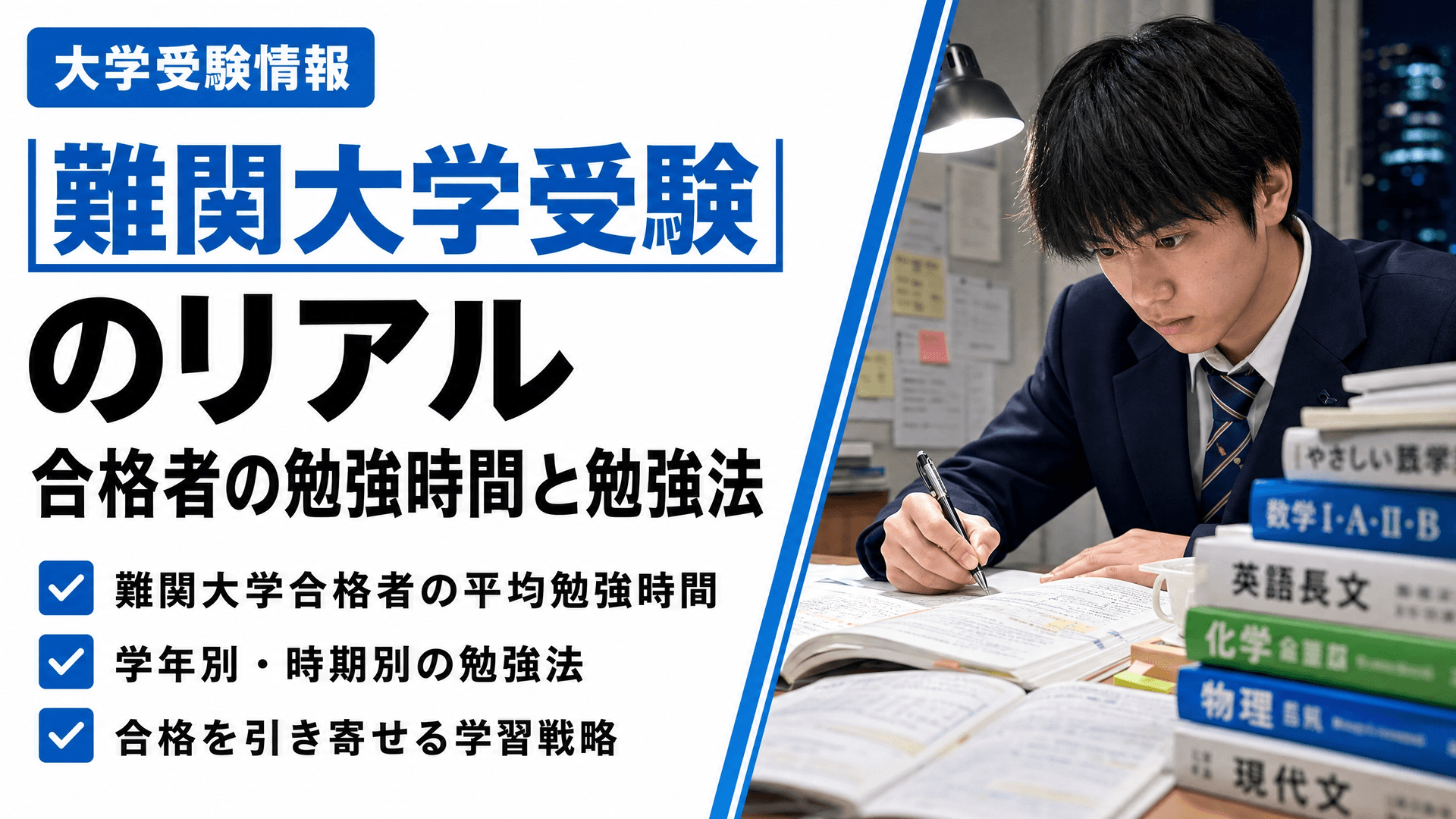 難関大学受験のリアル~合格者の勉強時間と勉強法を解説~