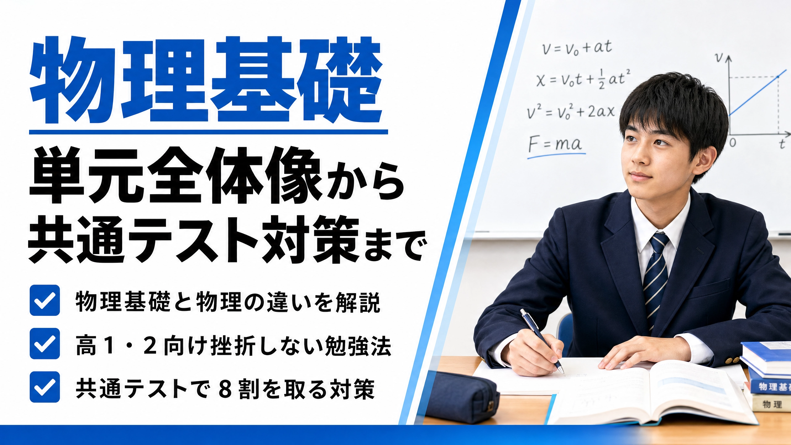 【物理基礎】単元の全体像から共通テスト直前対策まで完全攻略