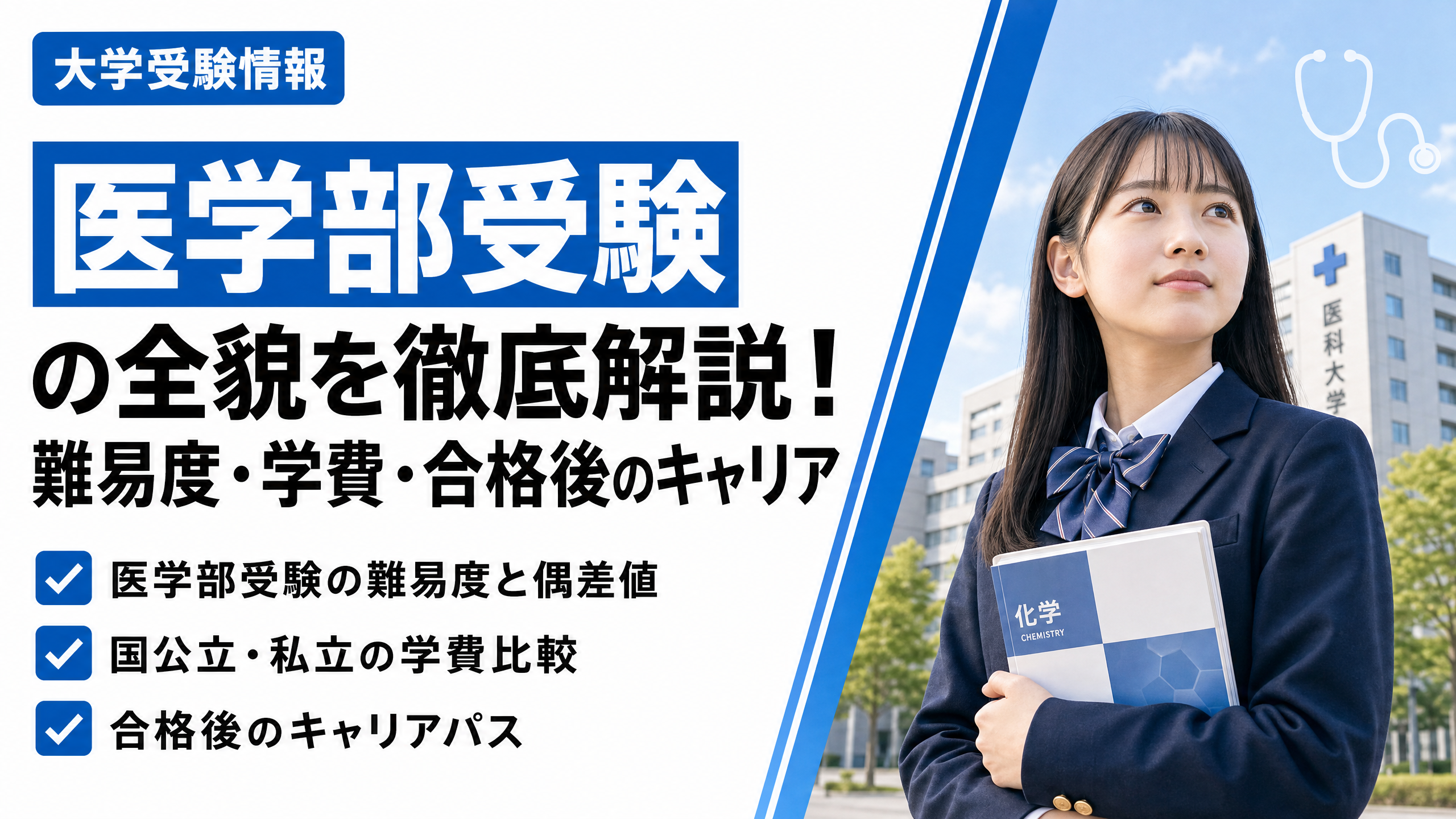 【医学部受験の全貌】難易度・学費から合格後のキャリアまで徹底解説