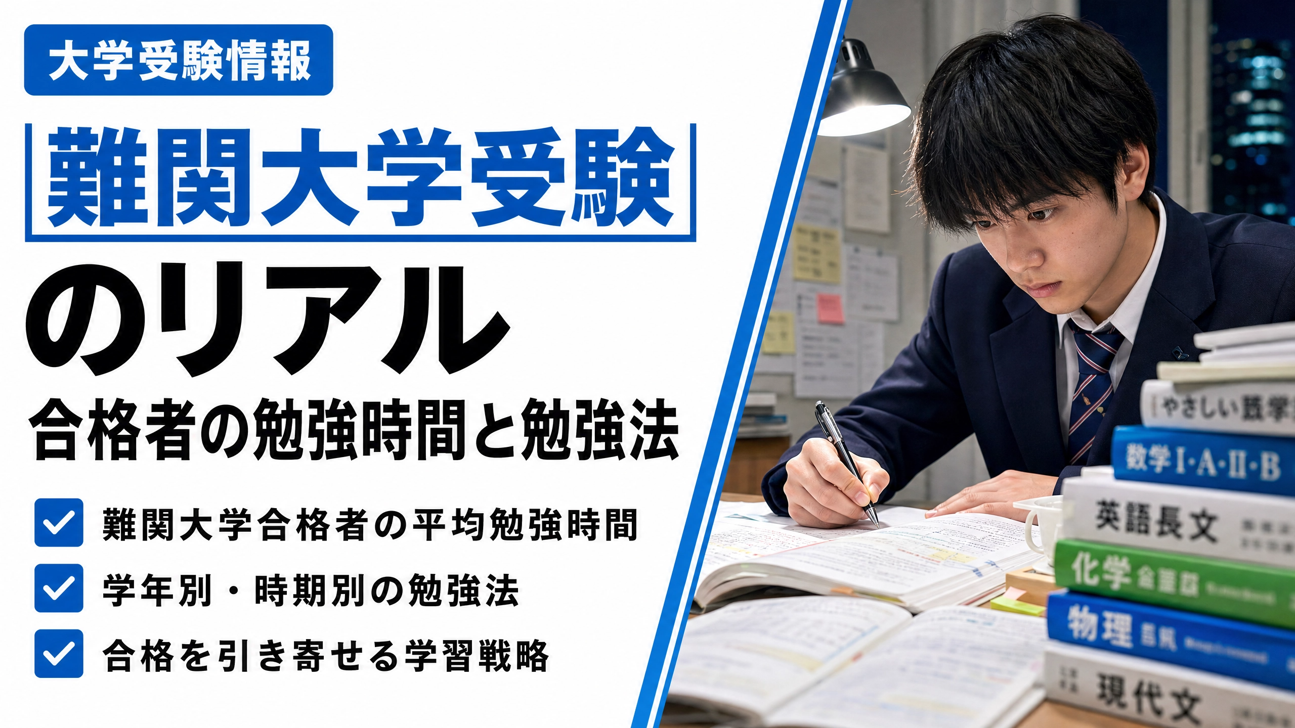 難関大学受験のリアル～合格者の勉強時間と勉強法を解説～