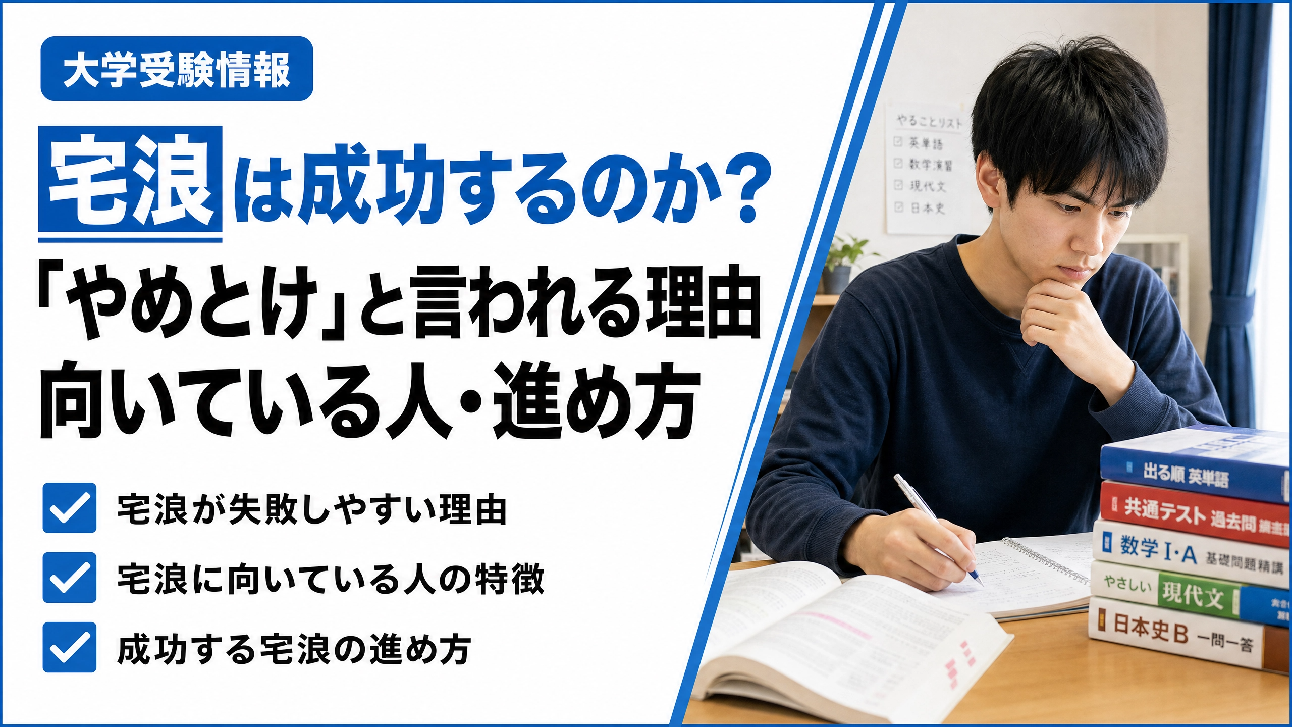 宅浪は成功するのか？やめとけと言われる理由・向いている人・進め方を解説
